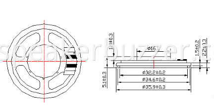 36mm speaker